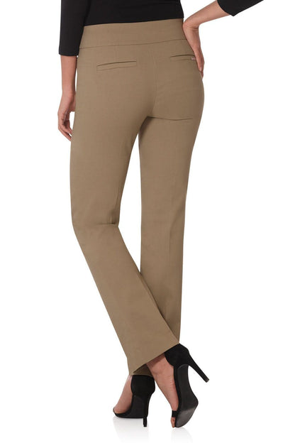 Straight classic pants with tummy control and pockets