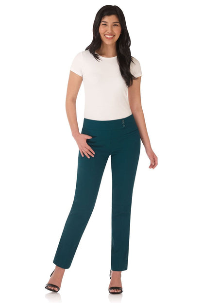 Straight classic pants with tummy control and pockets