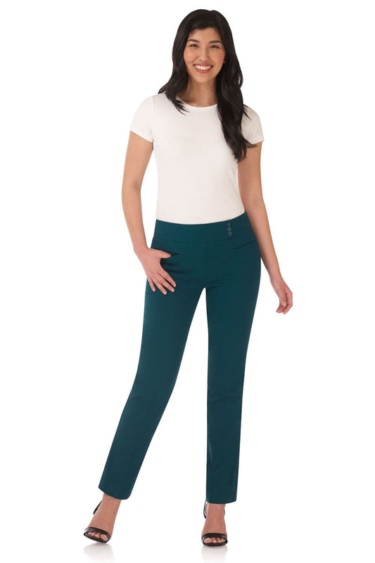 Straight classic pants with tummy control and pockets