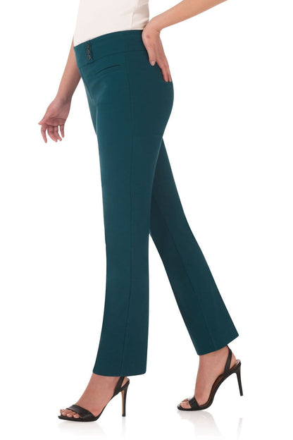 Straight classic pants with tummy control and pockets