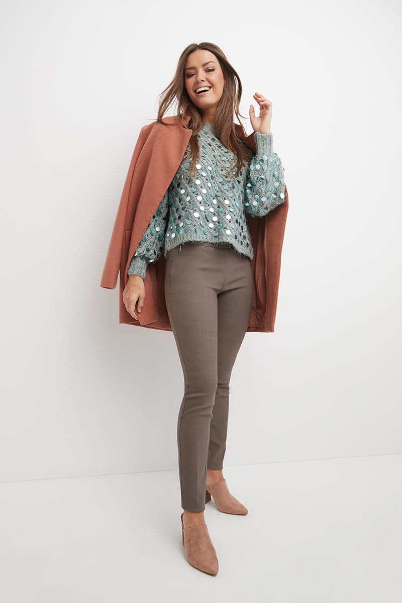 Pull-on skinny pants