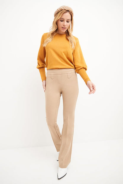 Secret Figure Pull-on Bootcut Pants with Tummy Control