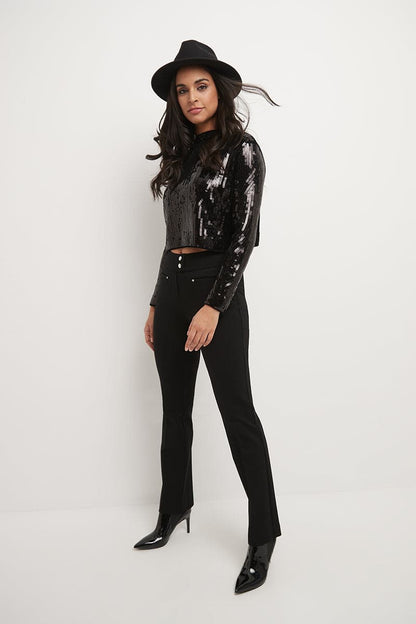 Secret Figure Pull-on Straight Pants with Tummy Control