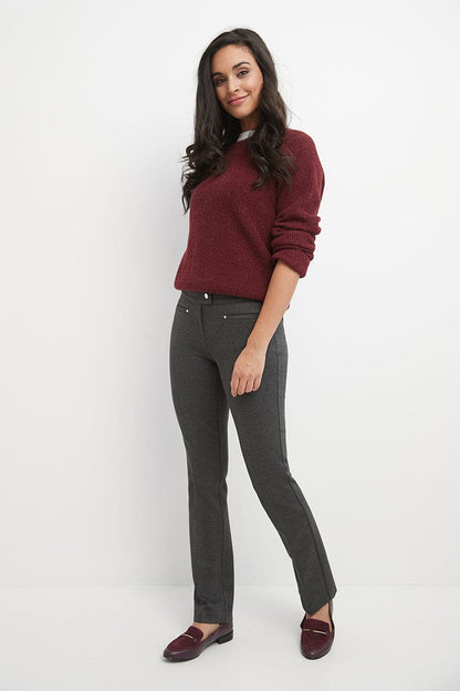 Secret Figure Pull-on Straight Pants with Tummy Control