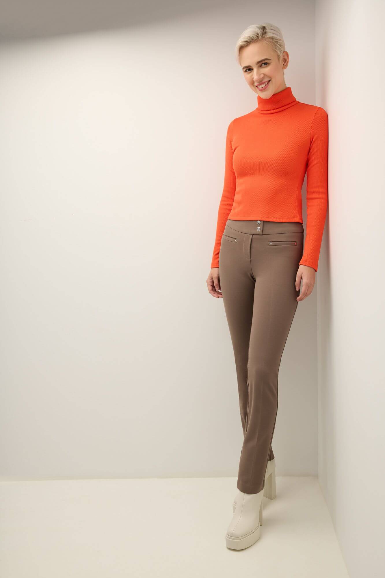 Secret Figure Pull-on Straight Pants with Tummy Control