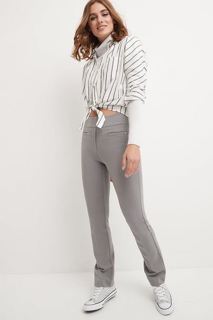 Secret Figure Pull-on Straight Pants with Tummy Control