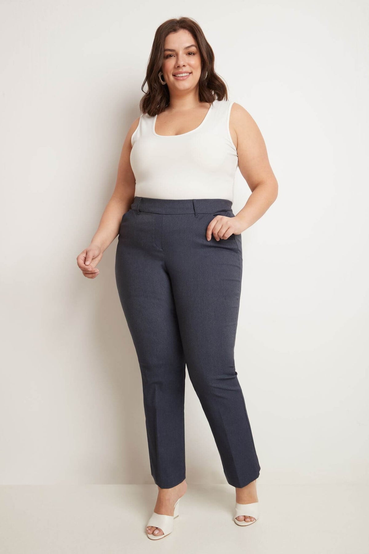 Curvy Pull-on Barely Bootcut Classic Pants – Rekucci