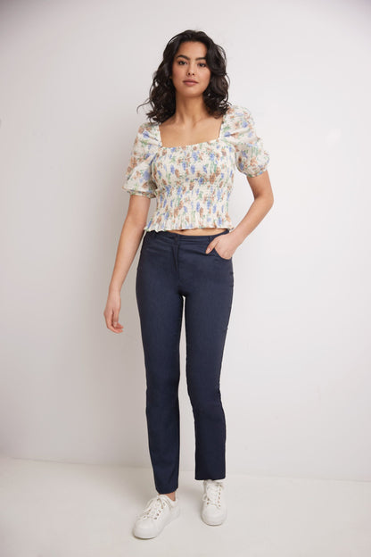 Stretch 5 pocket straight leg pants