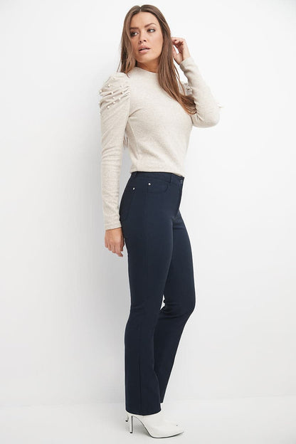 Stretch 5 pocket straight leg pants