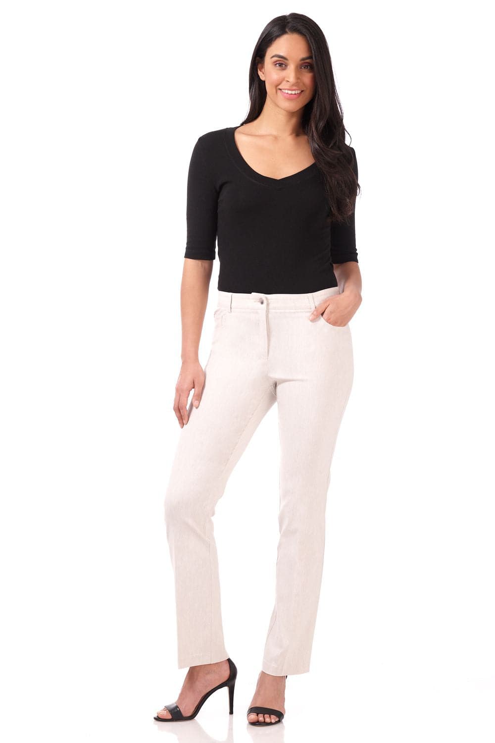Stretch 5 pocket straight leg pants
