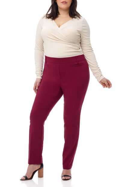 Curvy Pull-on Tummy Control Pants with Real Pockets