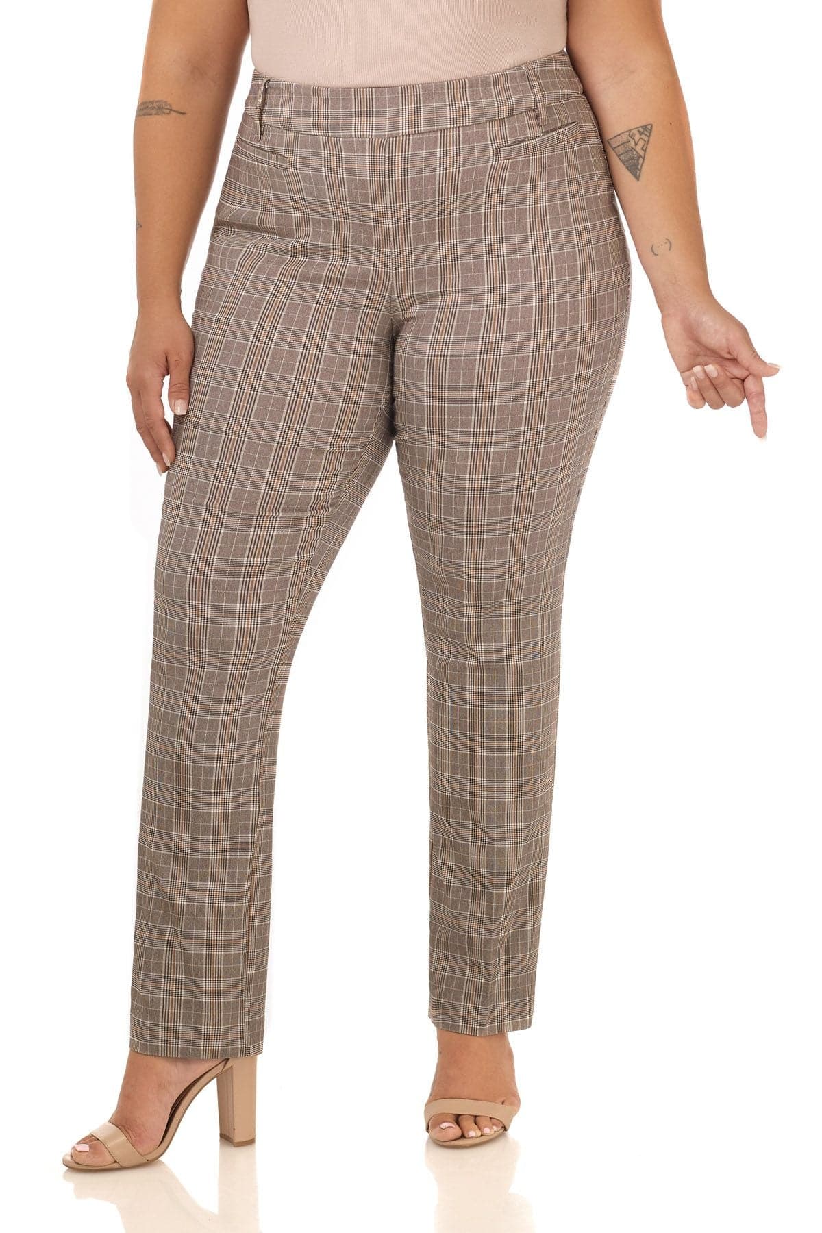 Curvy Pull-on Tummy Control Pants with Real Pockets