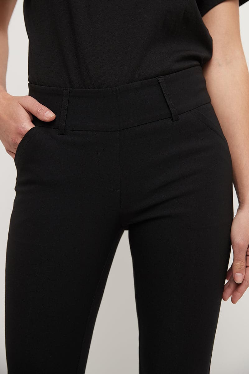 Stretch bootcut pants with tummy control and pockets