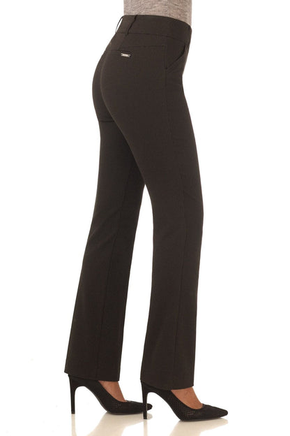 Stretch bootcut pants with tummy control and pockets