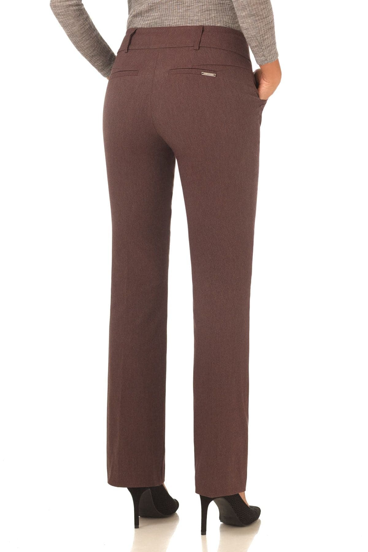 Stretch bootcut pants with tummy control and pockets