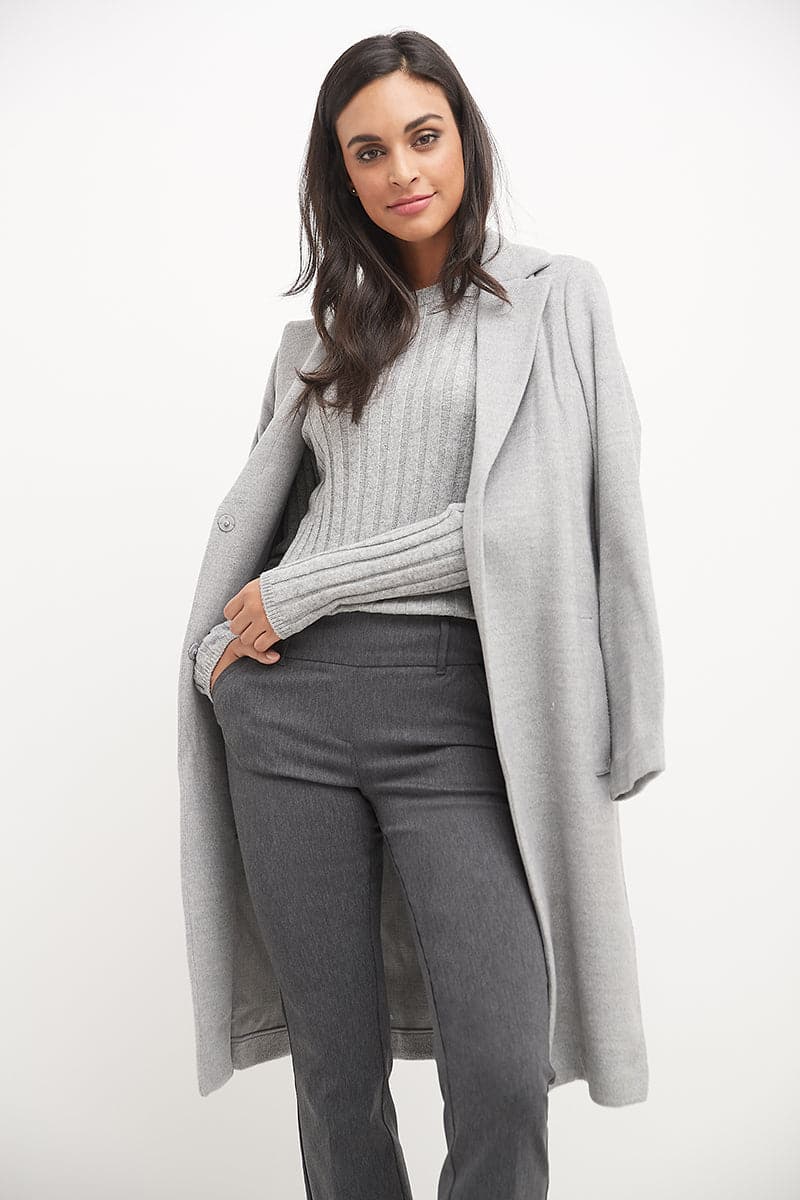 Stretch bootcut pants with tummy control and pockets