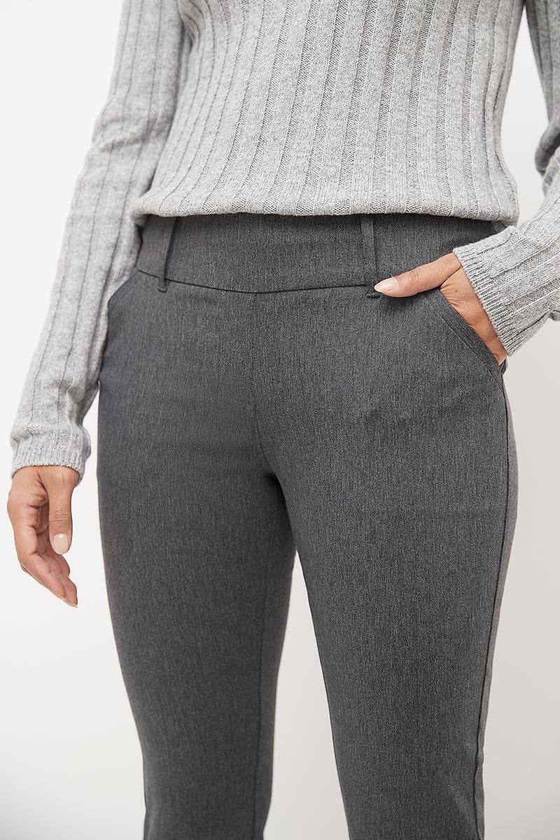 Stretch bootcut pants with tummy control and pockets