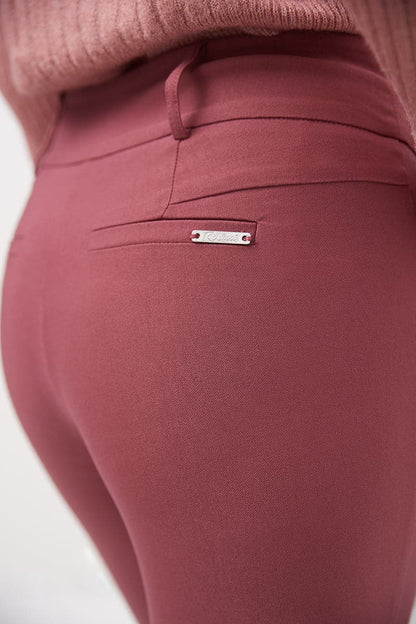 Stretch bootcut pants with tummy control and pockets