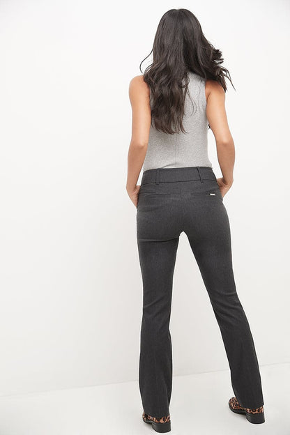 Stretch bootcut pants with tummy control and pockets