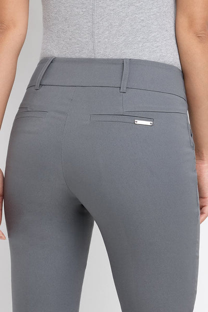 Stretch bootcut pants with tummy control and pockets