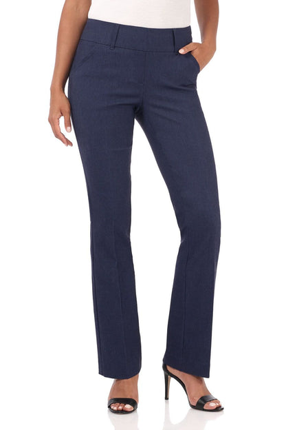 Stretch bootcut pants with tummy control and pockets