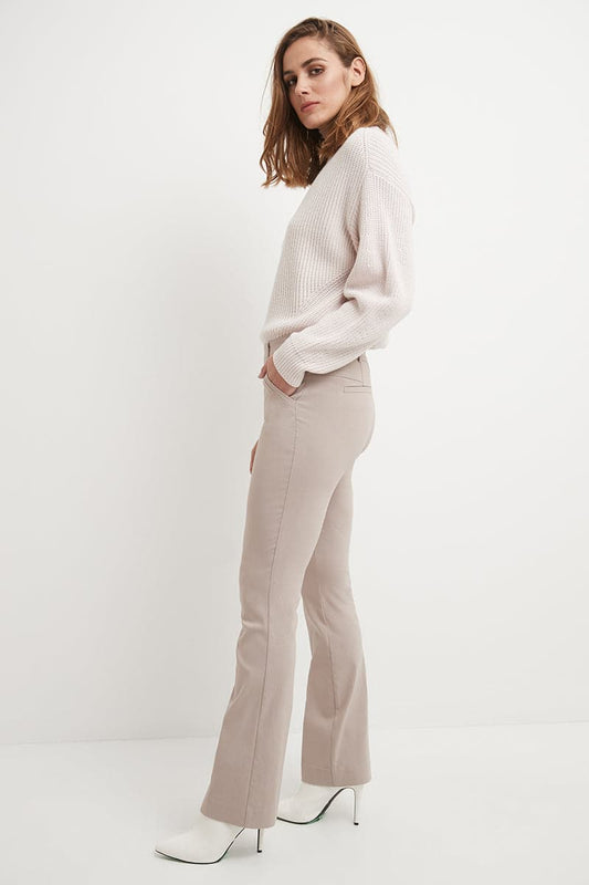 Stretch bootcut pants with tummy control and pockets