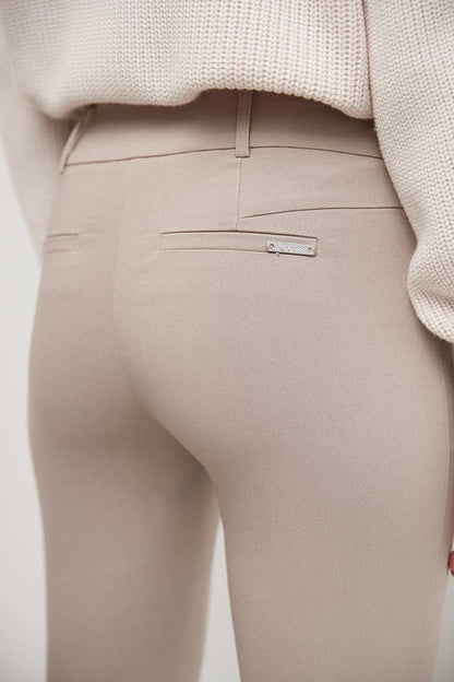 Stretch bootcut pants with tummy control and pockets