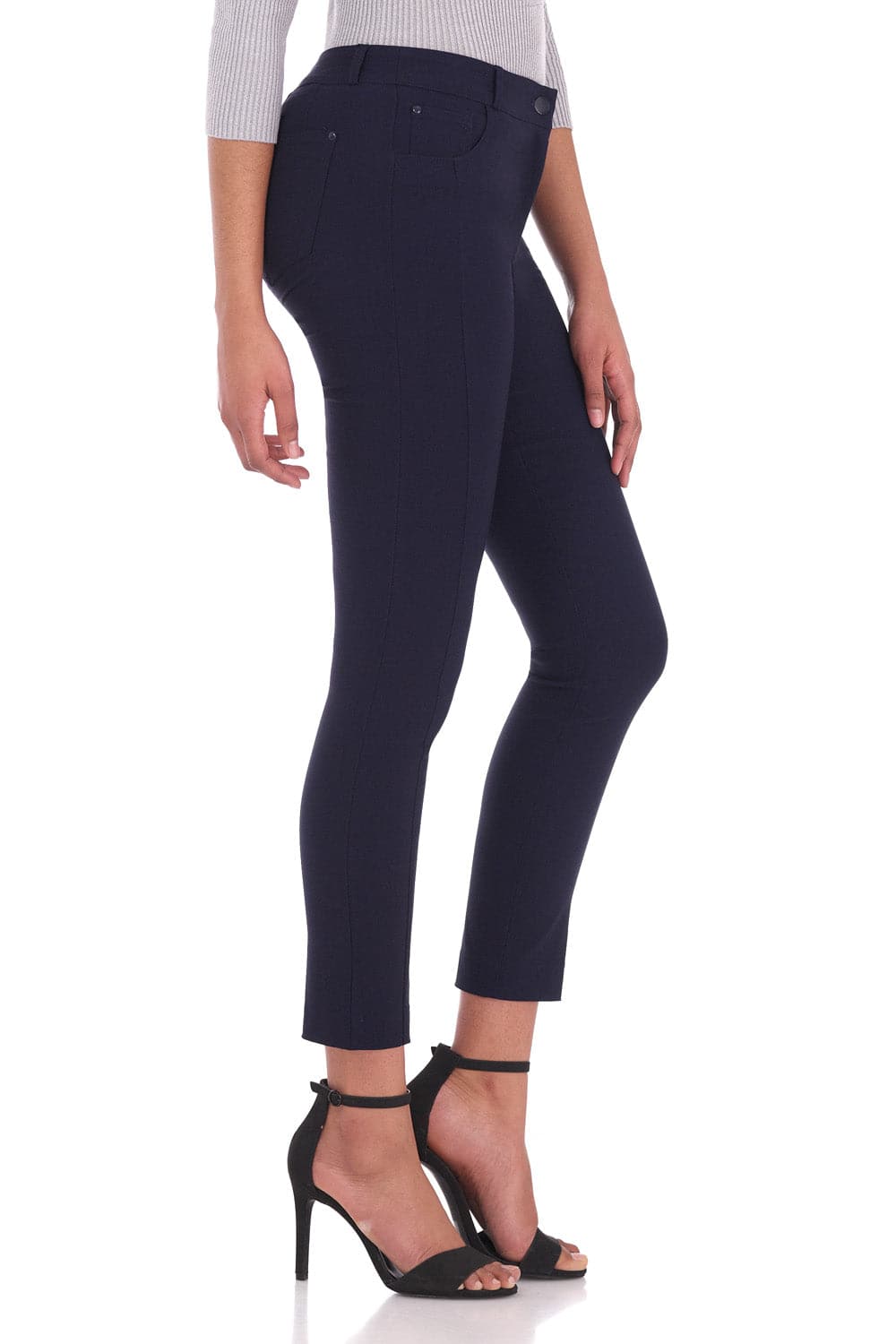 Stretch Ankle Pants with 5 Pockets