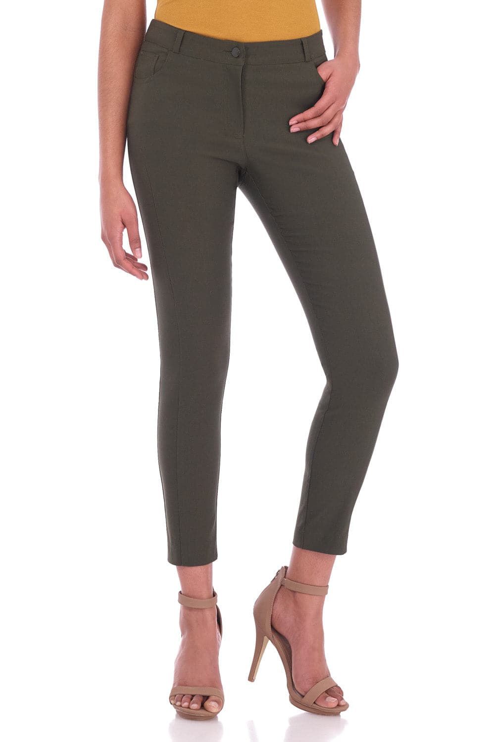 Stretch Ankle Pants with 5 Pockets