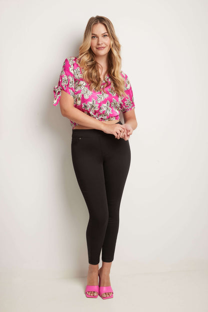 Skinny Pull-On Colored Jeans with Pockets