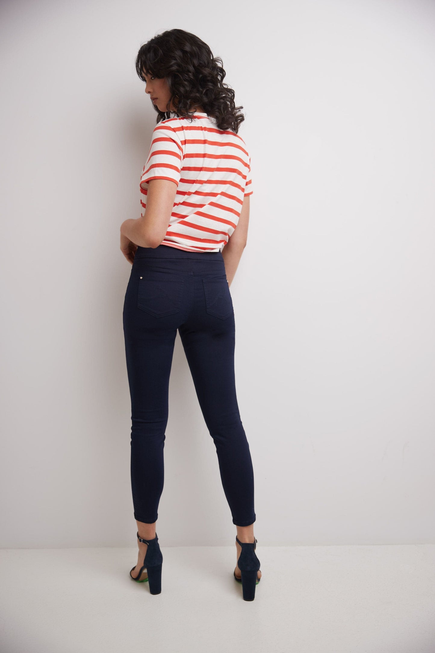 Skinny Pull-On Colored Jeans with Pockets