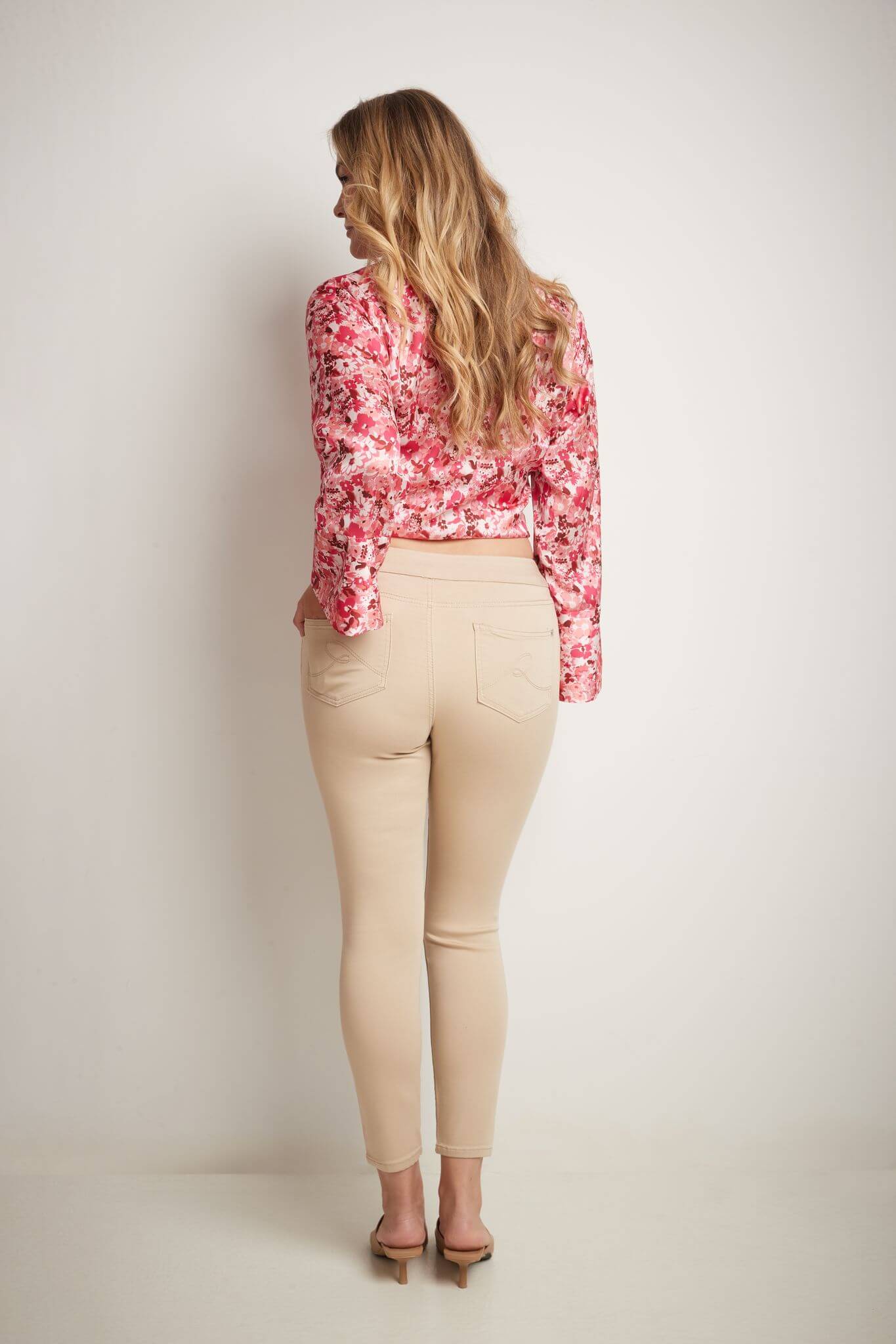 Skinny Pull-On Colored Jeans with Pockets
