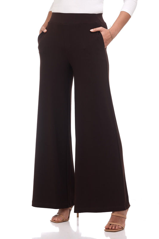 Rekucci Women's Travel Collection Palazzo Wide Leg Pant