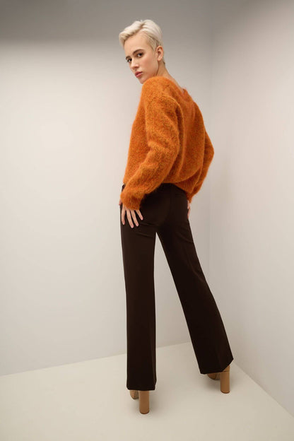 Rekucci Women's Secret Figure Pull-On Knit Wide Leg Pant