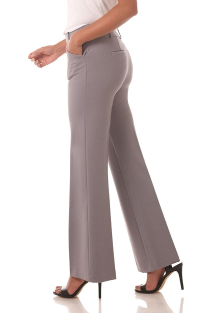 Rekucci Women's Secret Figure Pull-On Knit Wide Leg Pant