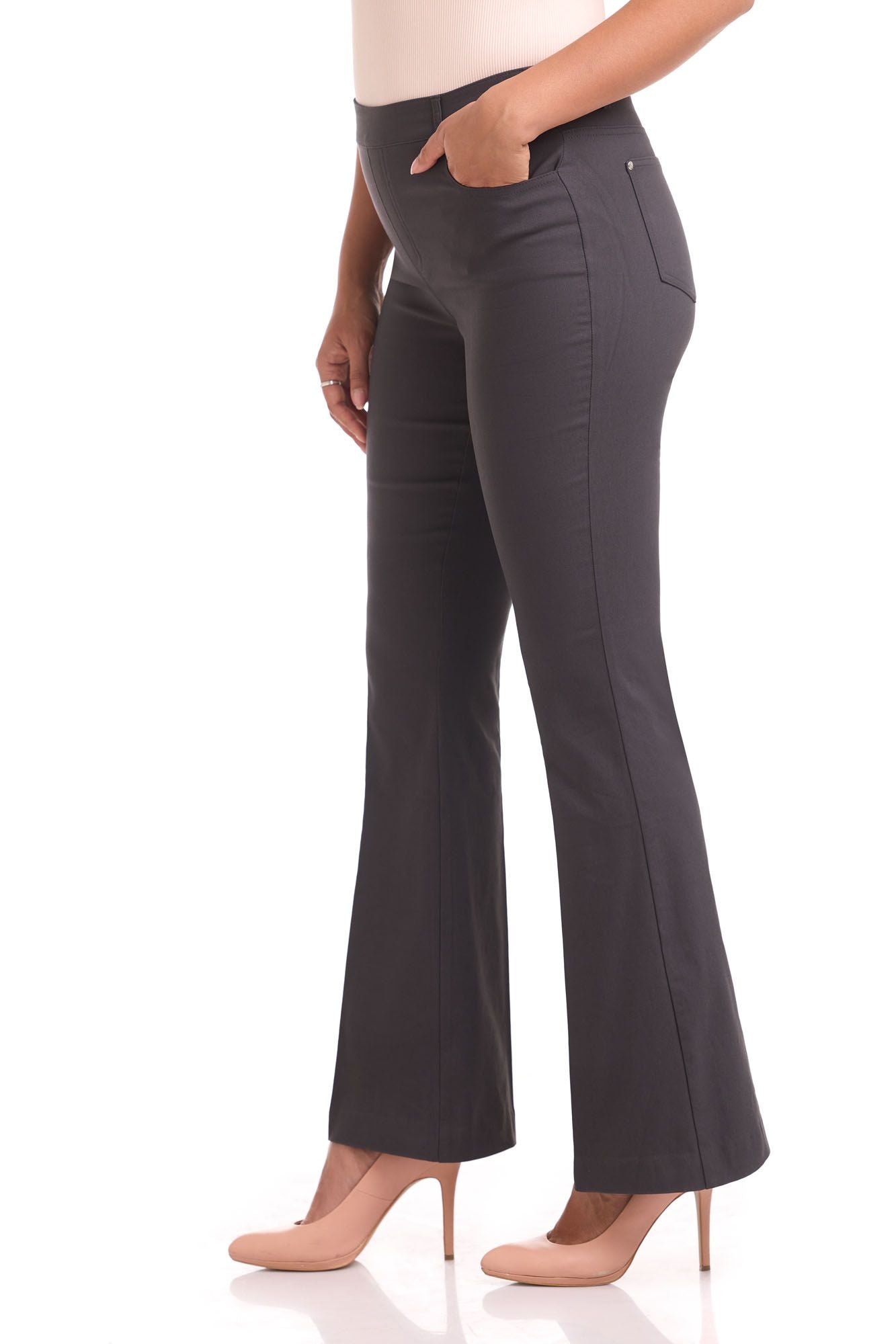 Rekucci EcoCosy Comfort Pull-On 5 Pocket Pant w/ Flare Leg