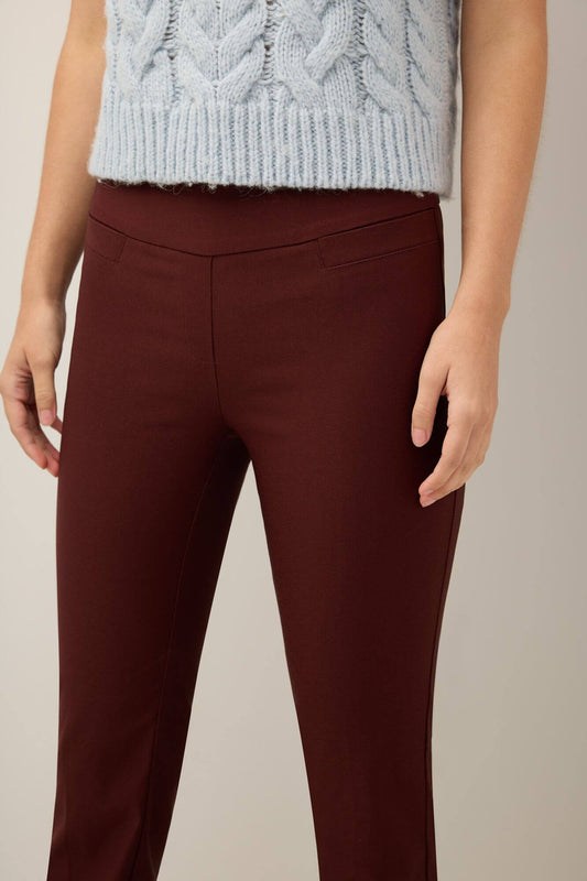 Pull-on bootcut work pants
