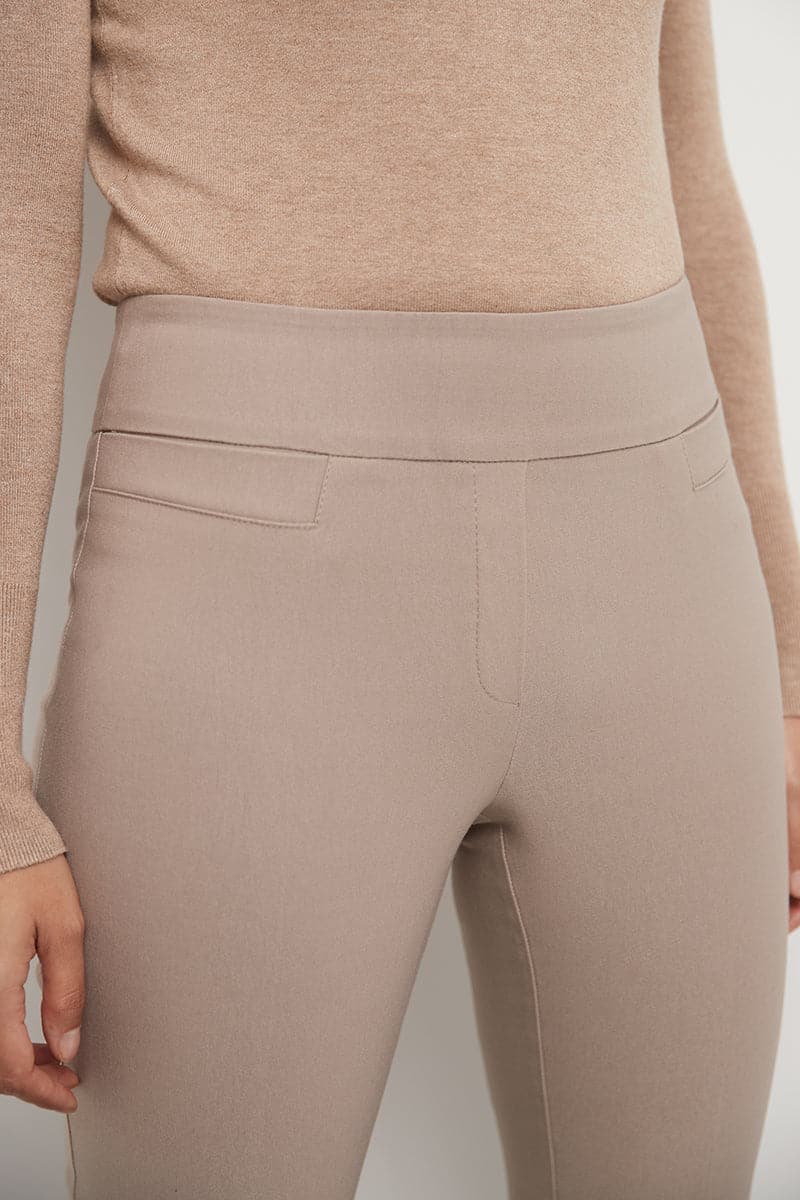 Pull-on bootcut work pants