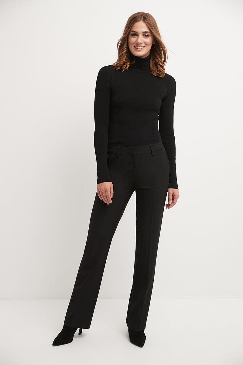 Easy care straight leg trouser dress pants
