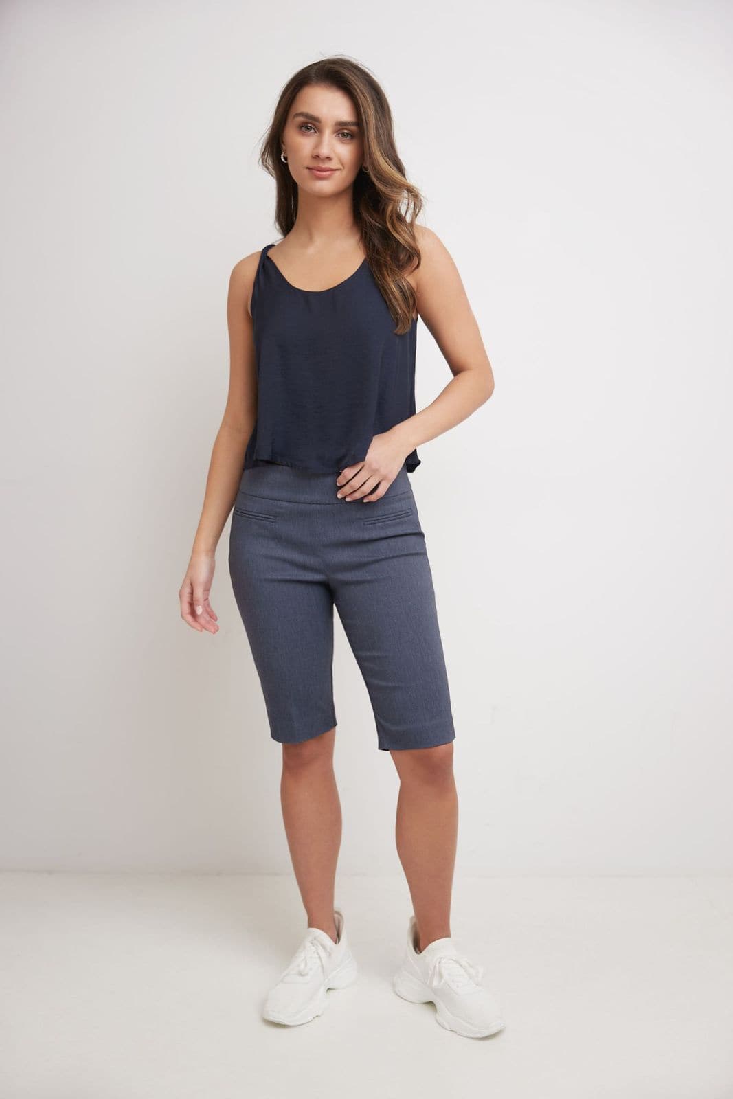 Women’s 12” Classic Shorts with Fake Front Pockets