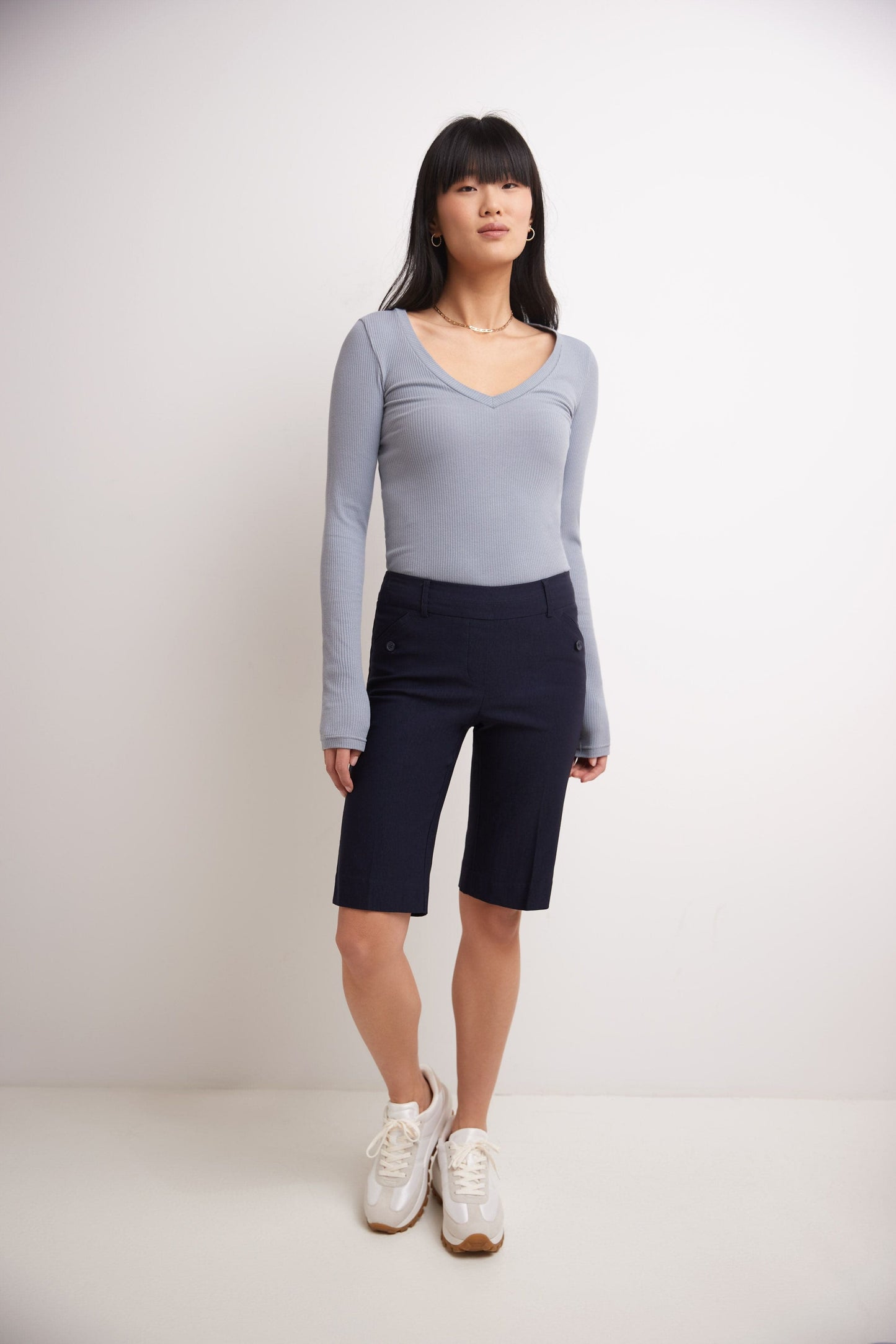 Women’s Classic Bermuda Shorts with Slant Pockets