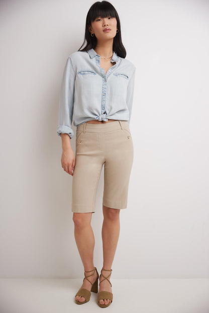 Women’s Classic Bermuda Shorts with Slant Pockets