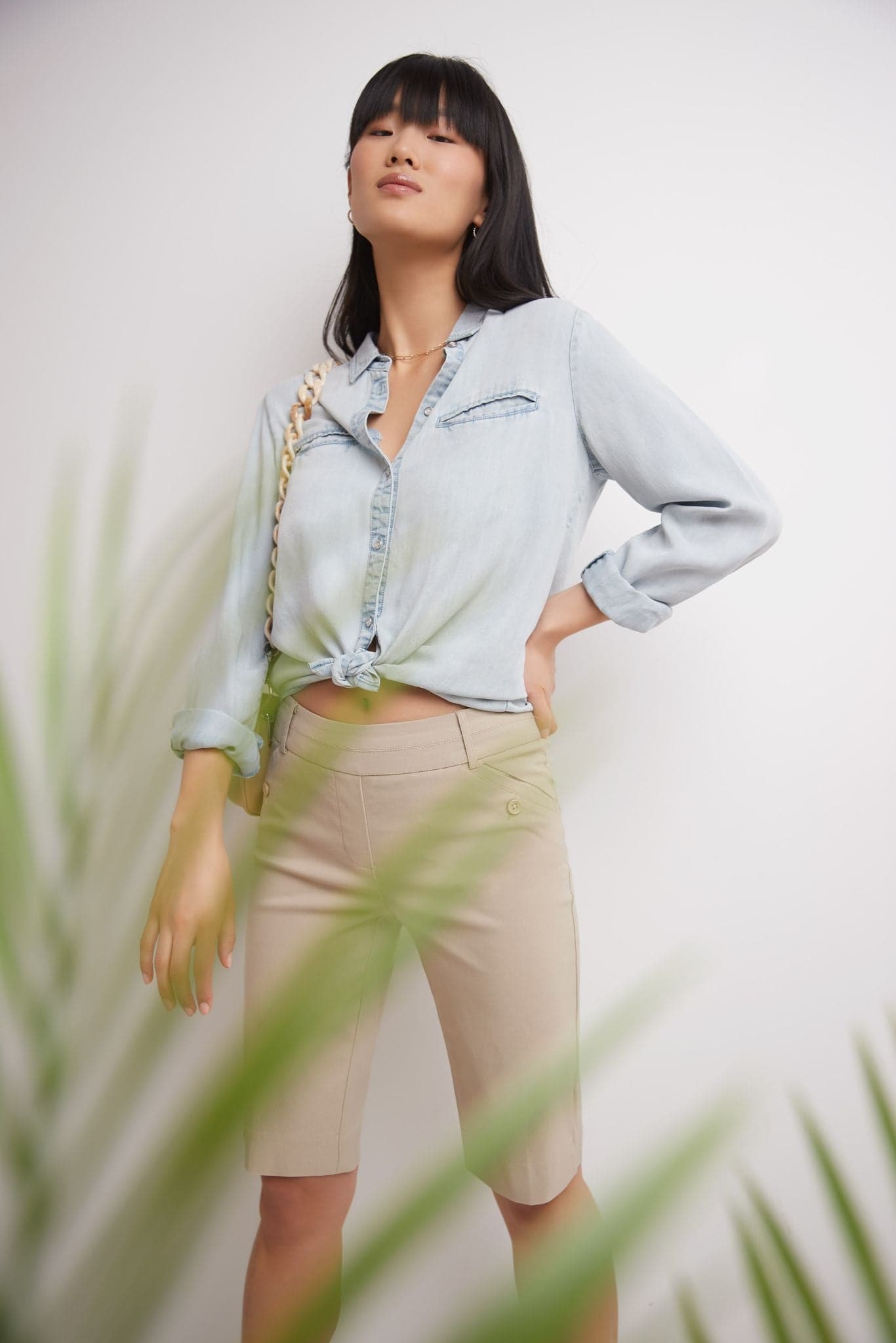 Women’s Classic Bermuda Shorts with Slant Pockets