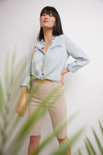 Women’s Classic Bermuda Shorts with Slant Pockets