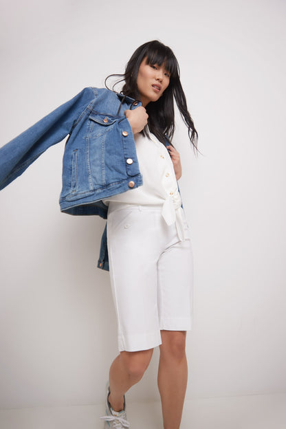 Women’s Classic Bermuda Shorts with Slant Pockets