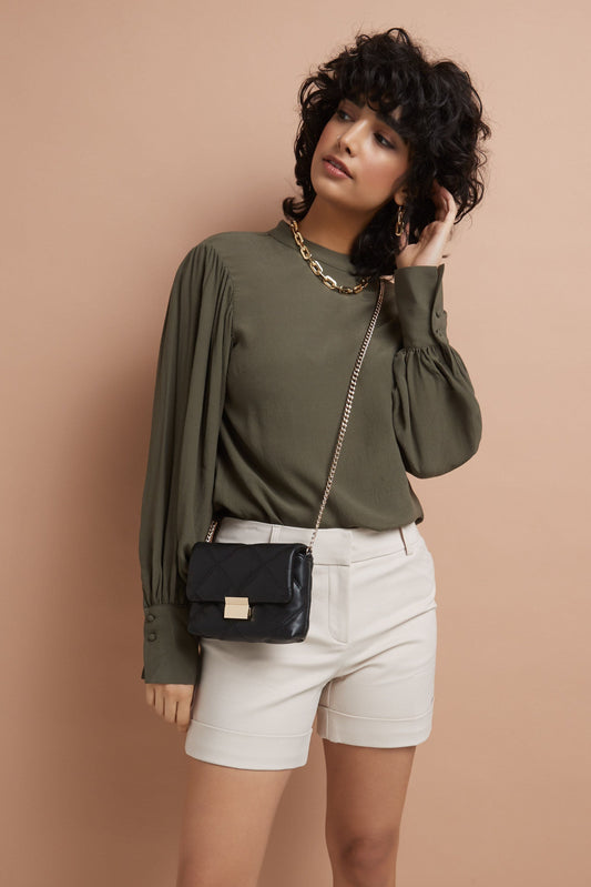 Rekucci Women's Stretch Cotton Blend Cuffed Perfect Chino Short