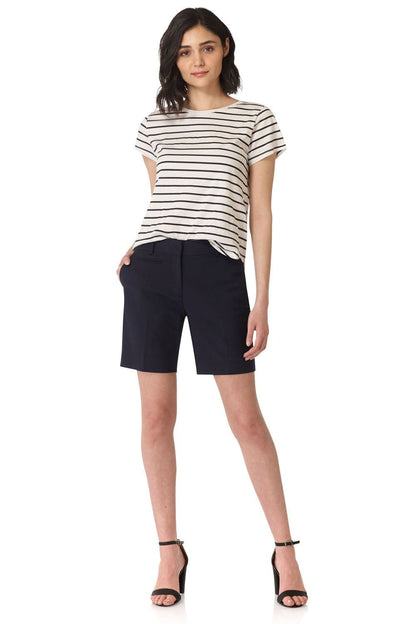 Rekucci Women's Cotton Blend Chic Boardwalk Short with 8inch Inseam