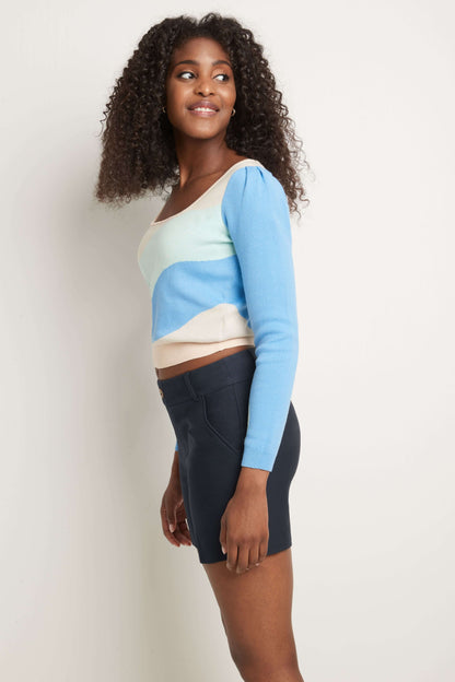 Rekucci Women's Pull-On 5 Inch Inseam Casual Stretch Short