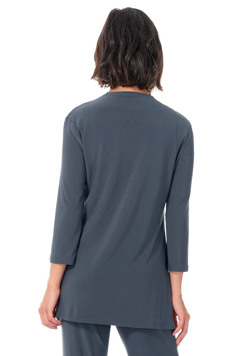 Travel Collection Open-front Cardigan with 3/4 Sleeve