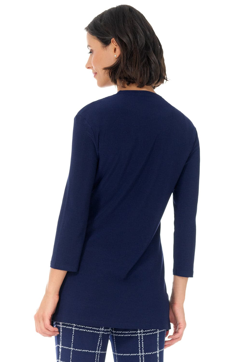 Travel Collection Open-front Cardigan with 3/4 Sleeve